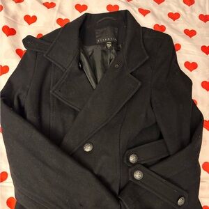 Attention Black Wool Coat